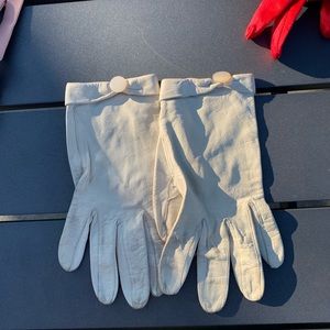 Vintage white leather gloves burlesque pinup sexy